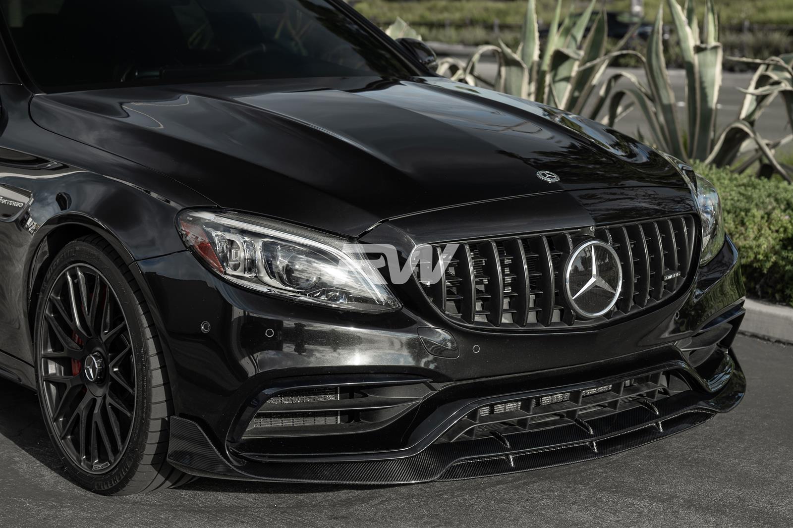 Mercedes W205 C63 AMG BRS Style Carbon Fiber Front Lip Spoiler