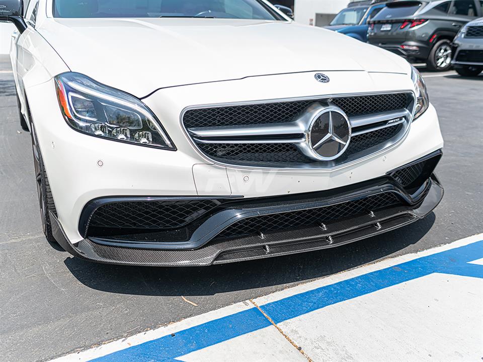 Mercedes W218 CLS63 upgrades to our BRS Style Carbon Fiber Front Lip