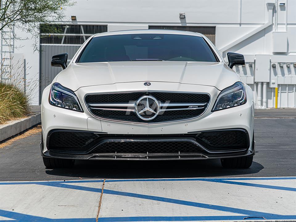 Mercedes W218 CLS63 upgrades to our BRS Style Carbon Fiber Front Lip