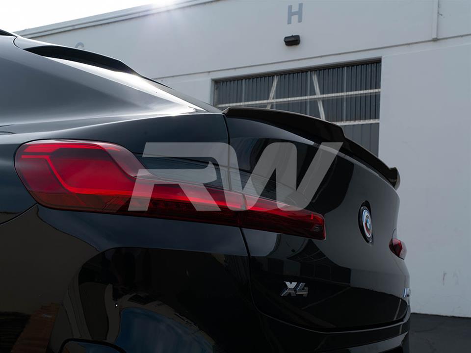 BMW G02 X4 M40i gets an RW Carbon Fiber Trunk Spoiler