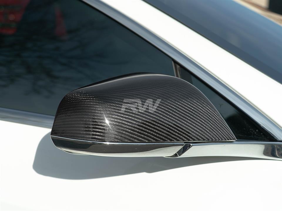 Tesla Model S with RW Carbon Fiber Mirror Covers
