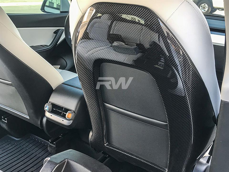 Tesla Model Y Carbon Fiber Seat Backs