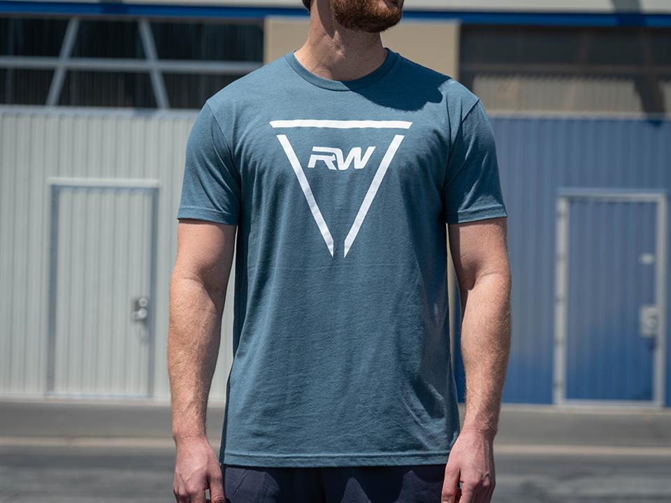 rw carbon cool blue triangle tee