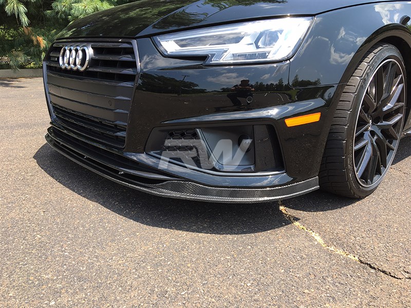 Audi B9 A4 S4 Carbon Fiber Front Lip Spoiler 17-19