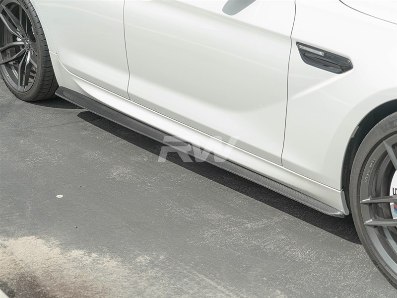 BMW F06 DTM Carbon Fiber Side Skirt Extensions