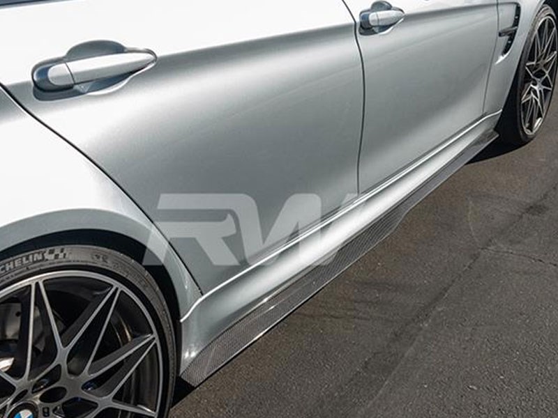 BMW F80 M3 GTX Carbon Fiber Side Skirt Extensions