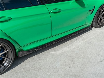 BMW F80 M3 RWS Forged Carbon Side Skirt Extensions