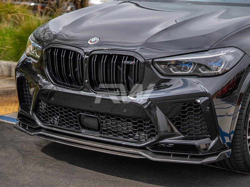 BMW F95 X5M Man Style Carbon Fiber Front Lip Spoiler