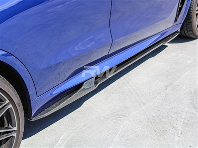 BMW F95 X5M Man Style Carbon Fiber Side Skirt Extensions