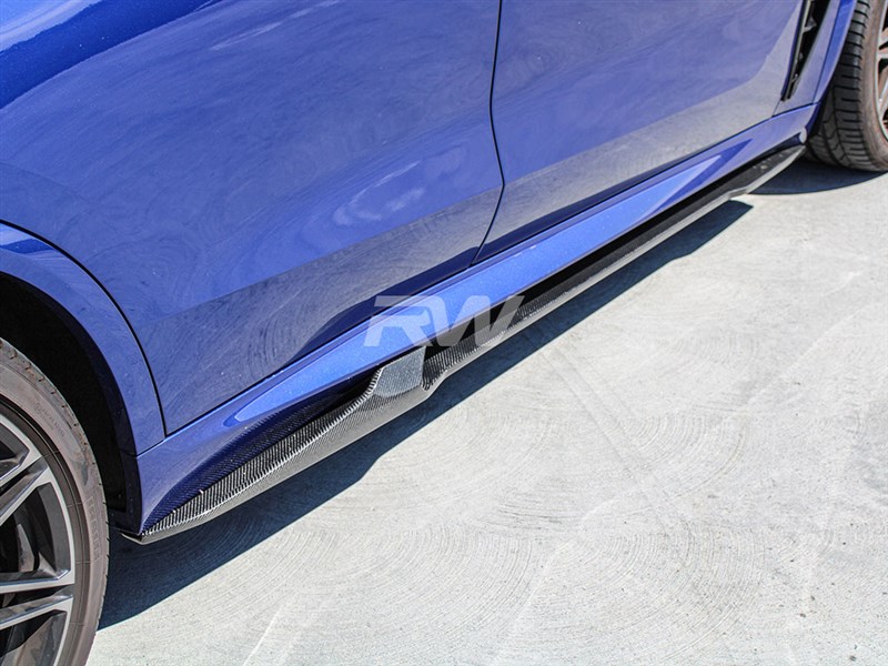BMW G05 X5 F95 X5M Man Style Carbon Fiber Side Skirt Extensions