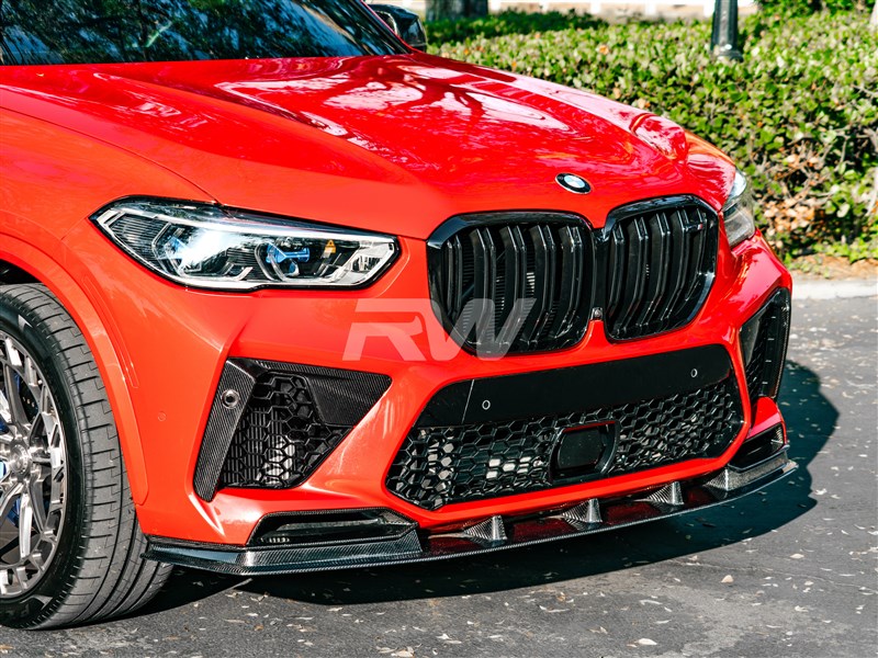 BMW F95 X5M RWS Carbon Fiber Front Lip Spoiler