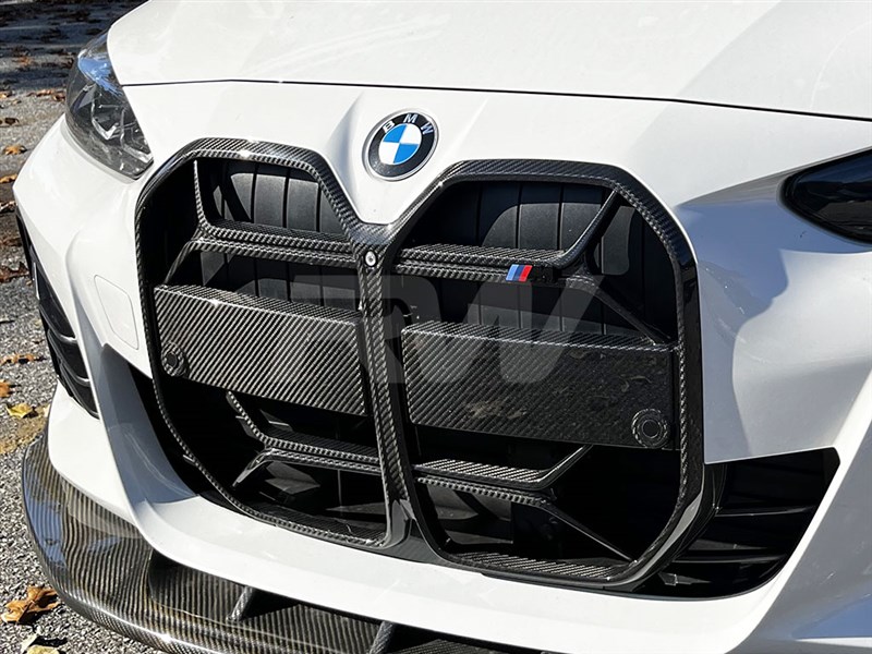 BMW G26 4-Series CSL Style Full Carbon Fiber Front Grille