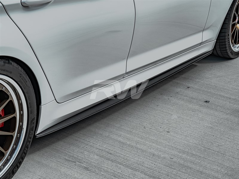 BMW G30 F90 Carbon Fiber Side Skirt Extensions