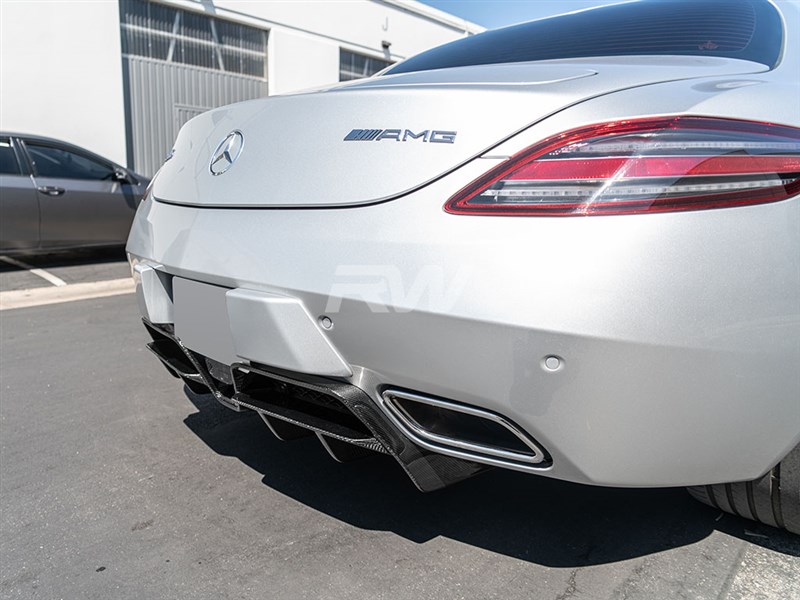 Mercedes SLS Renn Style Carbon Fiber Diffuser