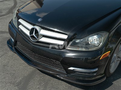 Mercedes W204 C Class Carbon Fiber Front Lip