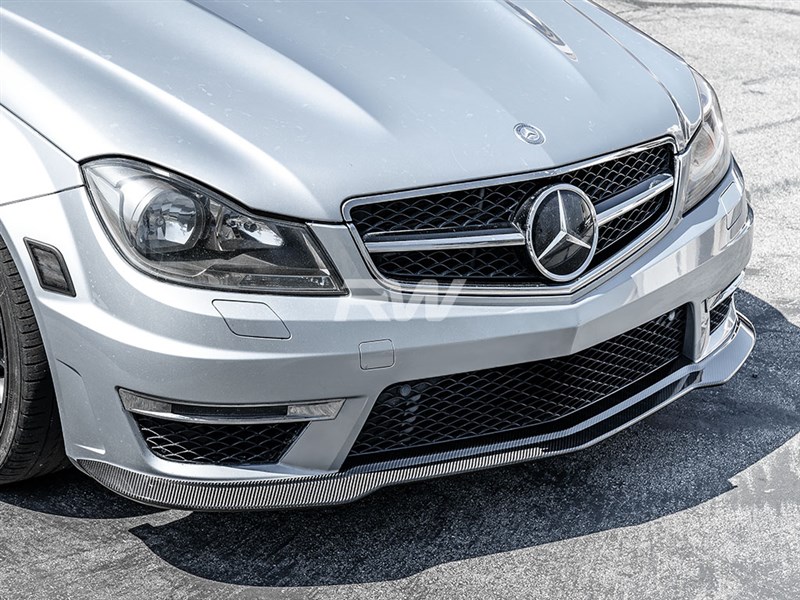 Mercedes C63 Black Series Style Full Carbon Fiber Front Lip