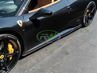 Ferrari 458 Carbon Fiber Side Skirt Extensions / 