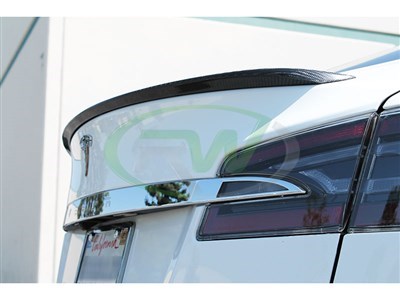 Tesla Model S Carbon Fiber Trunk Spoiler / 