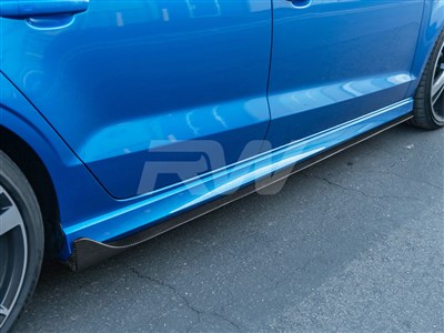 Audi 8v A3 S3 RS3 Carbon Fiber Side Skirt Extensions / 