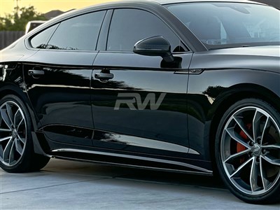 Audi A5 S-Line S5 20+ Facelift Carbon Fiber Side Skirt Extensions / 