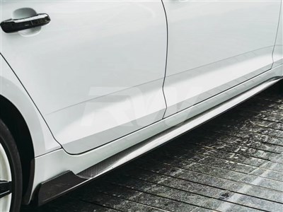 Audi A5 S5 Sedan Facelift CF Side Skirt Extensions / 
