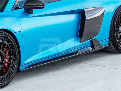 Audi R8 4S Facelift Carbon Fiber Side Skirt Extensions 2019+