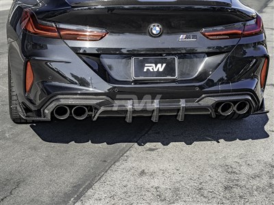 BMW F91 F92 F93 M8 SQ Style Carbon Fiber Diffuser / 