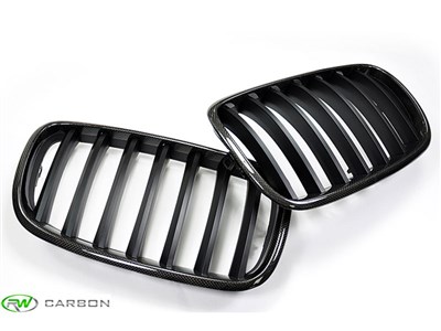 BMW E70 X5 & E71 X6 Carbon Fiber Grilles / 