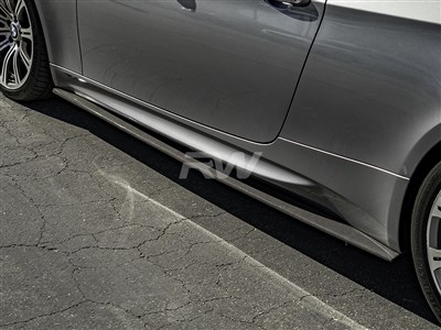 BMW E92 E93 M3 Carbon Fiber Side Skirt Extensions / 