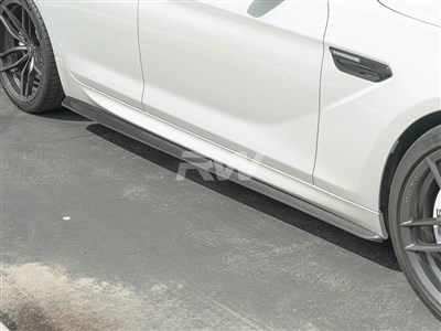 BMW F06 DTM Carbon Fiber Side Skirt Extensions / 