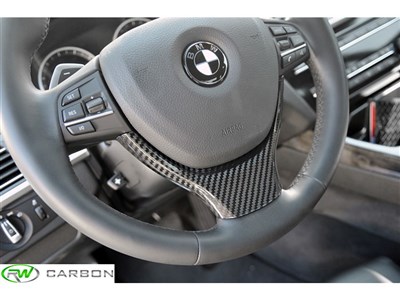 BMW F10 F12 Carbon Fiber Steering Wheel Trim / 