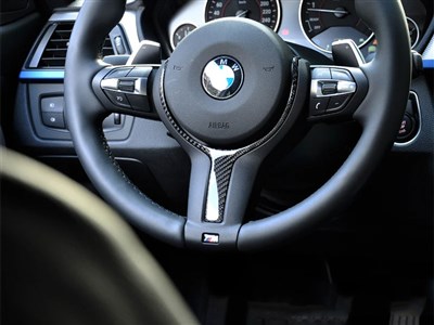 BMW Carbon Fiber Steering Wheel Trim M-Sport / 