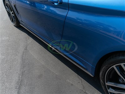 BMW F32 F33 F36 Carbon Fiber Side Skirt Extensions