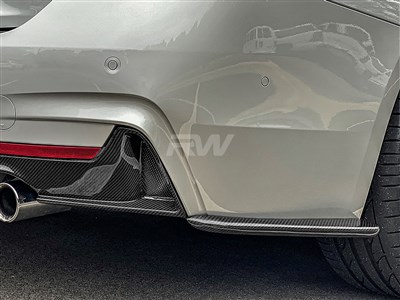 BMW F32 F33 F36 Carbon Fiber Rear Bumper Splitters / 