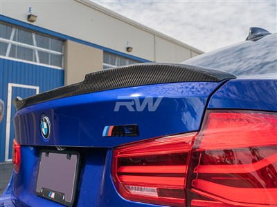 BMW F30 F80 M3 CS Style Carbon Fiber Trunk Spoiler / 