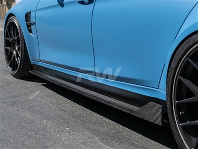 BMW F80 M3 RWS Type I CF Side Skirt Extensions / 