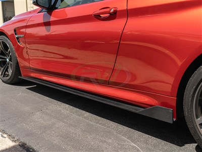 BMW F82 F83 M4 RWS CF Side Skirt Extensions / 