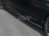 BMW G30 F90 3D Style CF Side Skirt Extensions / 
