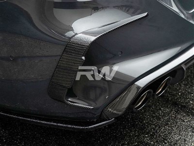 BMW F91/F92 M8 Carbon Fiber Rear Bumper Trims / 