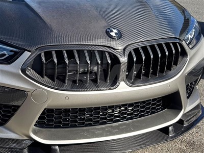 BMW F9x M8 / 8-Series Full Dry CF Grille Replacement / 