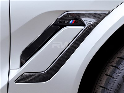 BMW F96 X6M Carbon Fiber Side Vent Covers / 