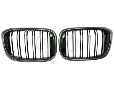 BMW G01 G02 F97 F98 Pre LCI Dual Slat Carbon Fiber Grilles