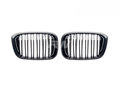 BMW G01 X3 G02 X4 Pre-LCI Dual-Slats Gloss Black Grilles / 
