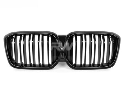 BMW G01 X3 G02 X4 LCI Dual-Slats Gloss Black Grilles / 