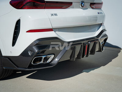 BMW G06 X6 SQ Style Carbon Fiber Diffuser / 