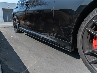 BMW G20 3 Series Carbon Fiber Side Skirt Extensions