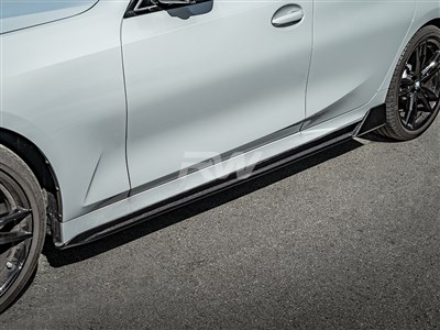 BMW G20 DTM Carbon Fiber Side Skirt Extensions / 