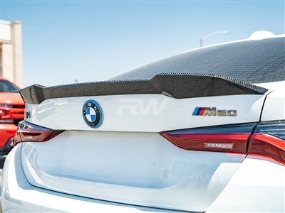 BMW G26 i4 Performance Style Carbon Fiber Trunk Spoiler / 