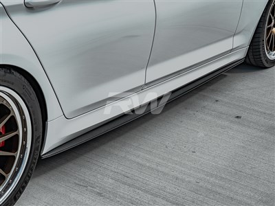 BMW G30 F90 Carbon Fiber Side Skirt Extensions / 