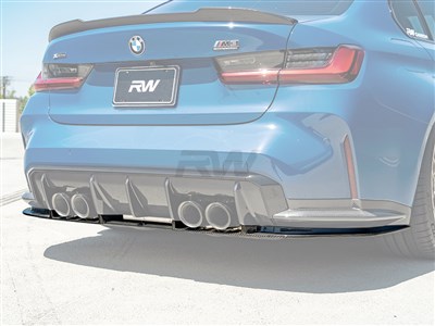 BMW G80 M3 RWS Dry Carbon Fiber Lower Diffuser / 